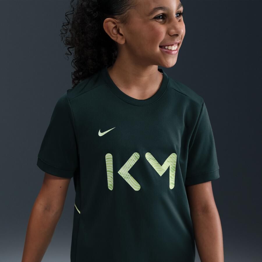 Nike Kylian Mbappé Academy voetbalshirt met korte mouwen en Dri-FIT voor kids Groen