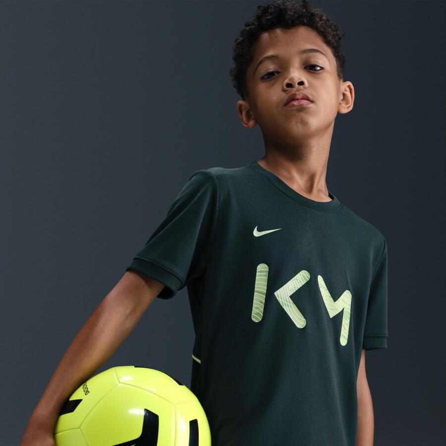 Nike Kylian Mbappé Academy voetbalshirt met korte mouwen en Dri-FIT voor kids Groen - Foto 2