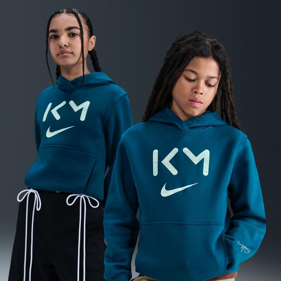 Nike Kylian Mbappé Club Fleece voetbalhoodie met Dri-FIT voor kids Blauw - Foto 4