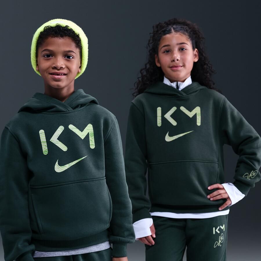 Nike Kylian Mbappé Club Fleece voetbalhoodie met Dri-FIT voor kids Groen - Foto 4