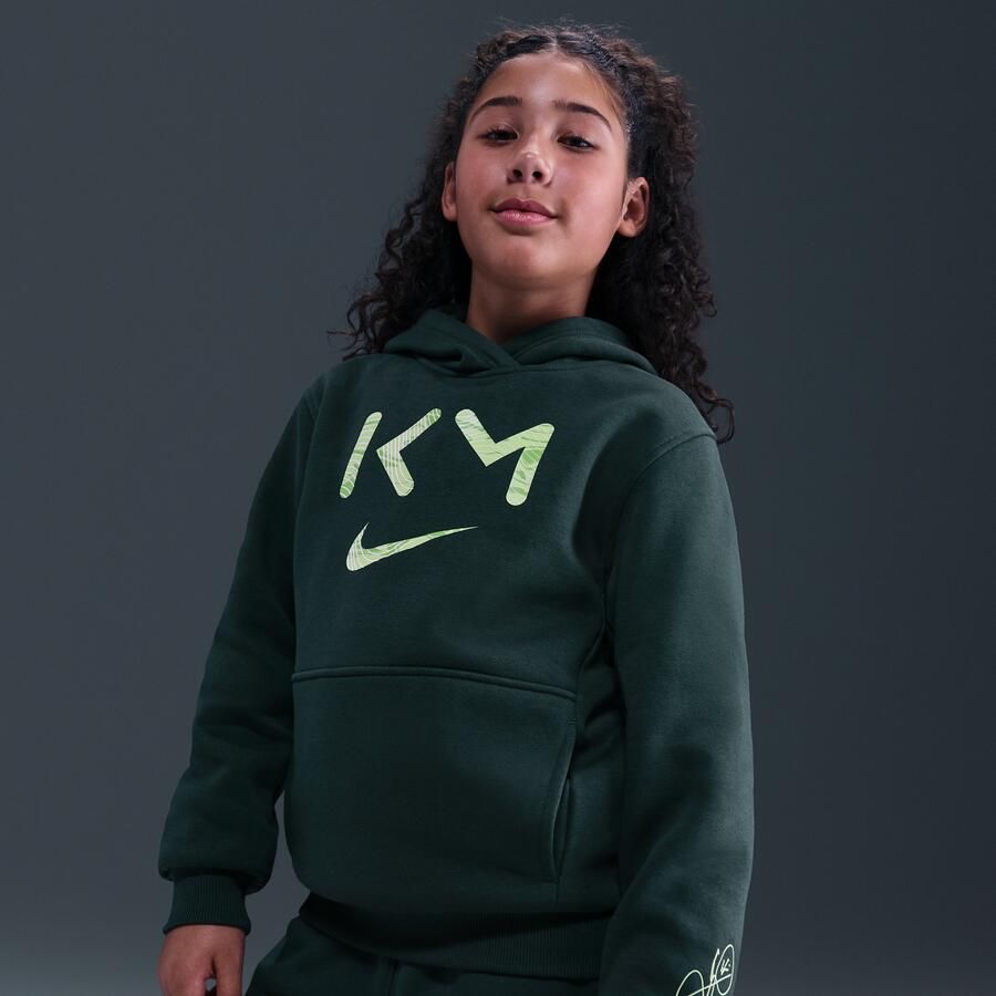 Nike Kylian Mbappé Club Fleece voetbalhoodie met Dri-FIT voor kids Groen