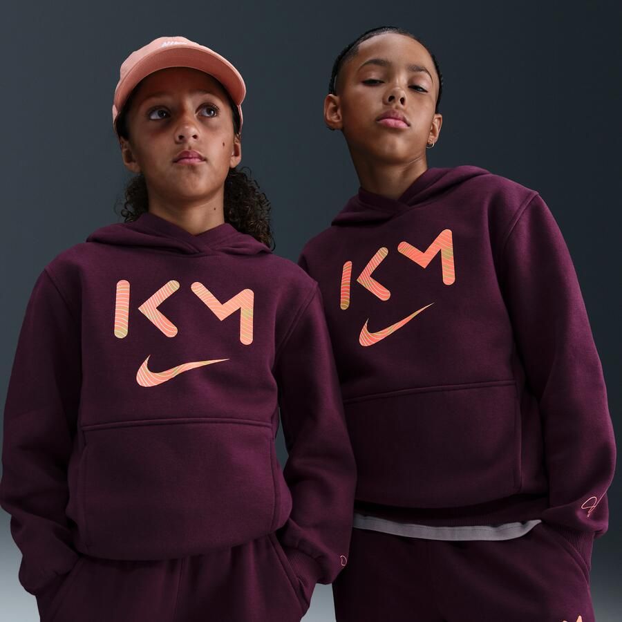 Nike Kylian Mbappé Club Fleece voetbalhoodie met Dri-FIT voor kids Rood - Foto 4