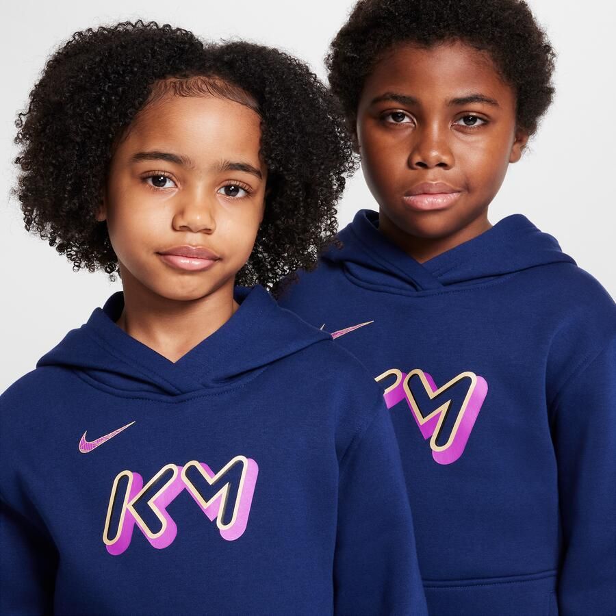 Nike Kylian Mbappé Club Fleece voetbalhoodie voor kids Blauw - Foto 2