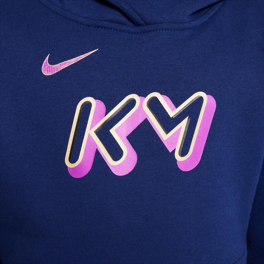 Nike Kylian Mbappé Club Fleece voetbalhoodie voor kids Blauw - Foto 3