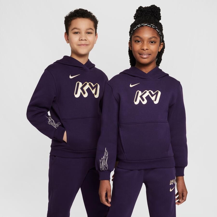 Nike Kylian Mbappé Club Fleece voetbalhoodie voor kids Paars - Foto 4