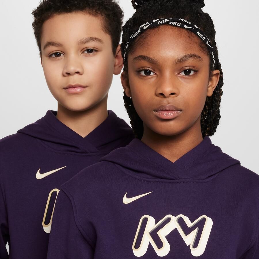 Nike Kylian Mbappé Club Fleece voetbalhoodie voor kids Paars - Foto 2