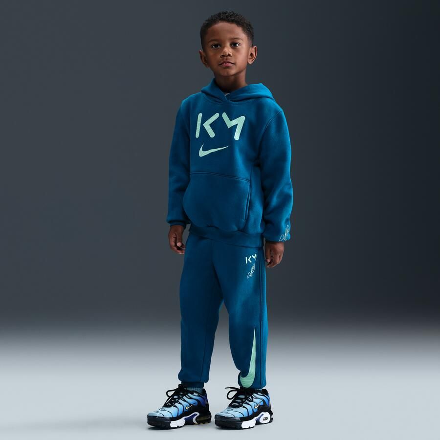 Nike Kylian Mbappé fleeceset met hoodie en broek voor kleuters Blauw - Foto 4