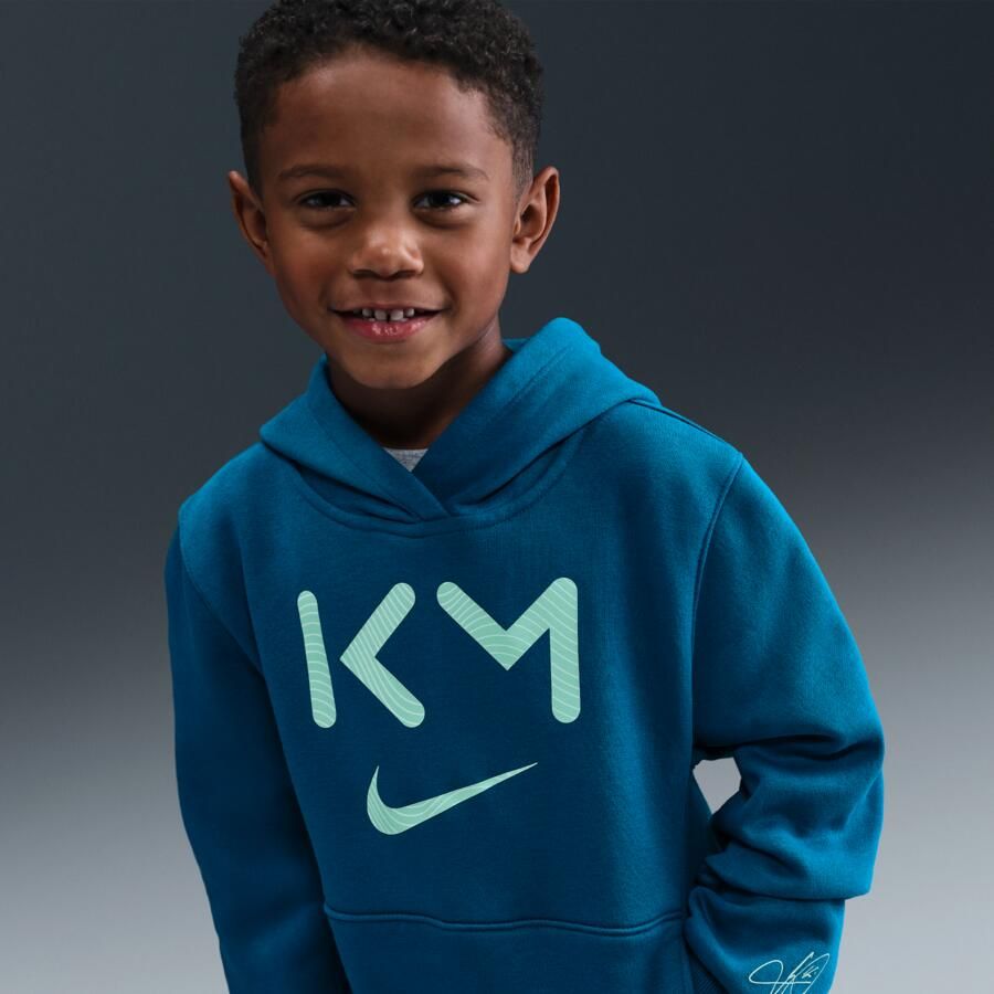 Nike Kylian Mbappé fleeceset met hoodie en broek voor kleuters Blauw