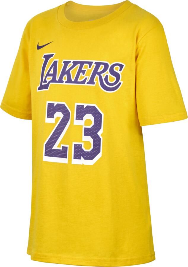 Nike LeBron James Los Angeles Lakers NBA-shirt voor jongens Geel
