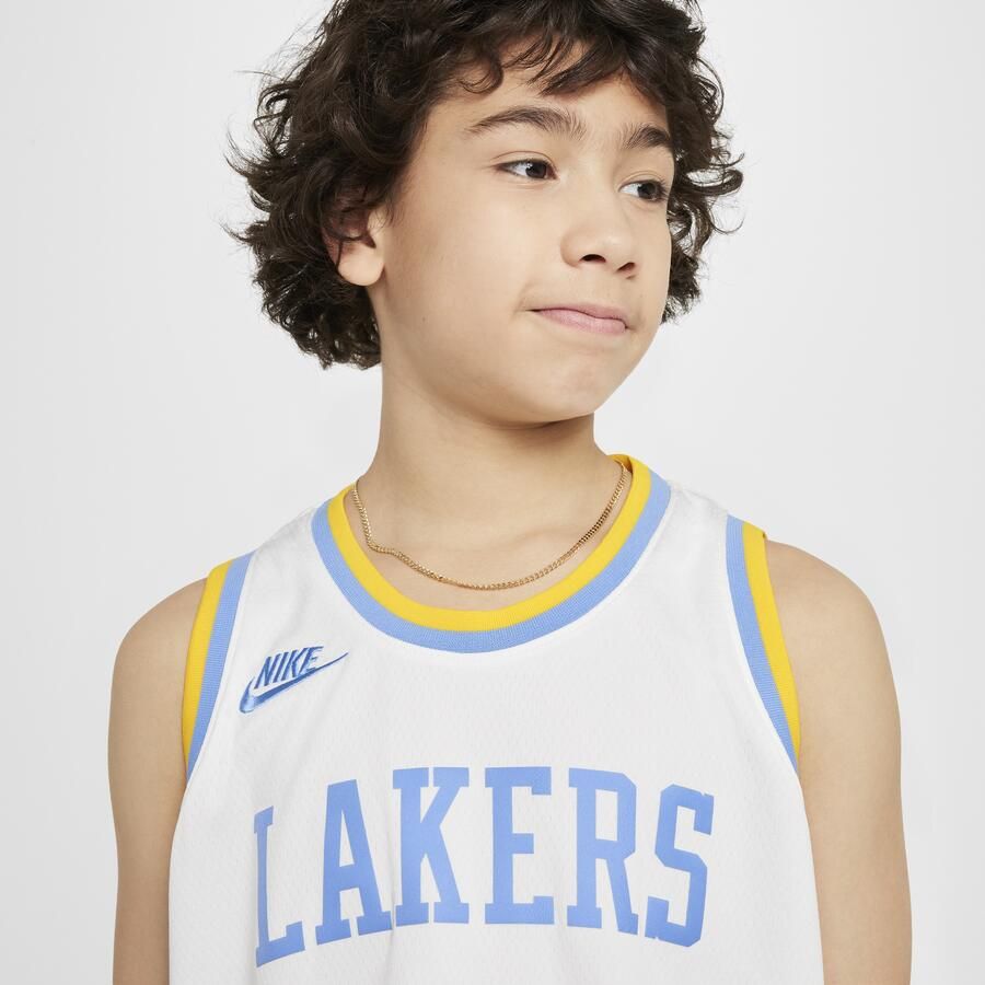 Nike Lebron James Los Angeles Lakers Swingman NBA-jersey met Dri-FIT voor kids Wit