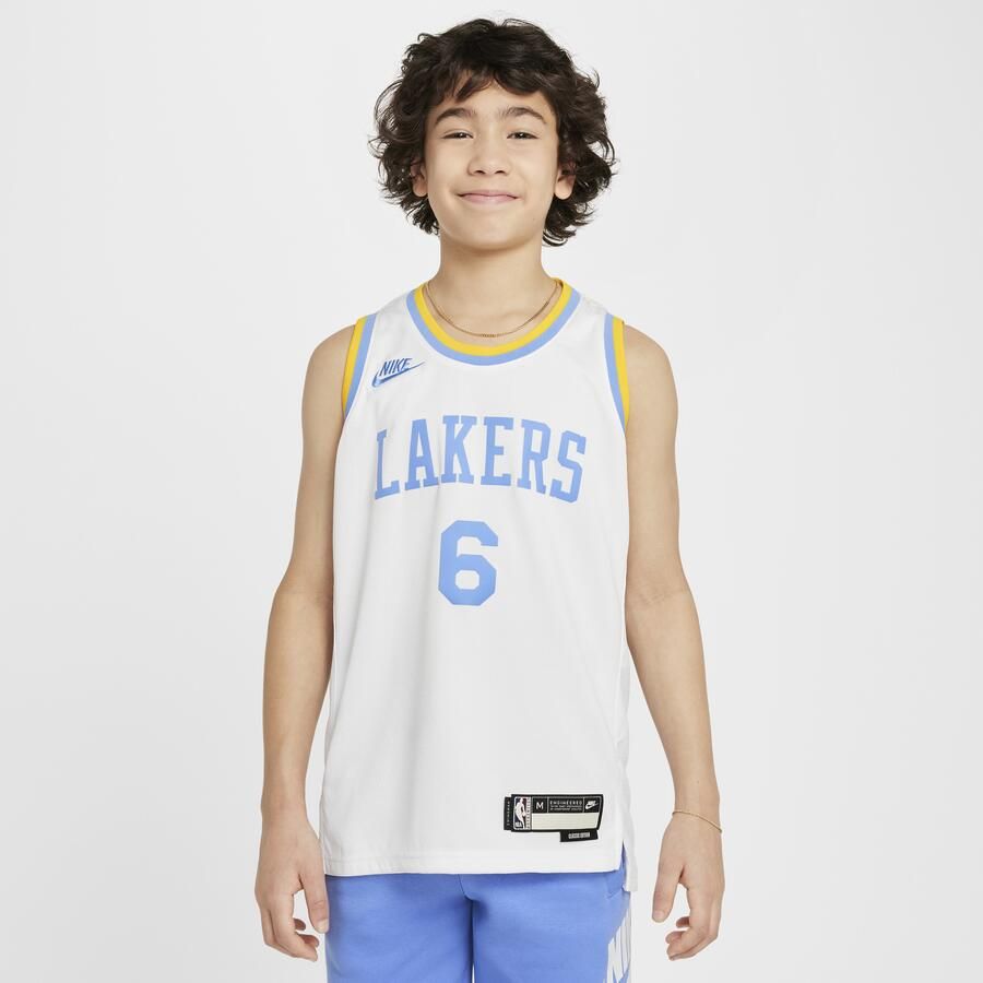Nike Lebron James Los Angeles Lakers Swingman NBA-jersey met Dri-FIT voor kids Wit - Foto 3