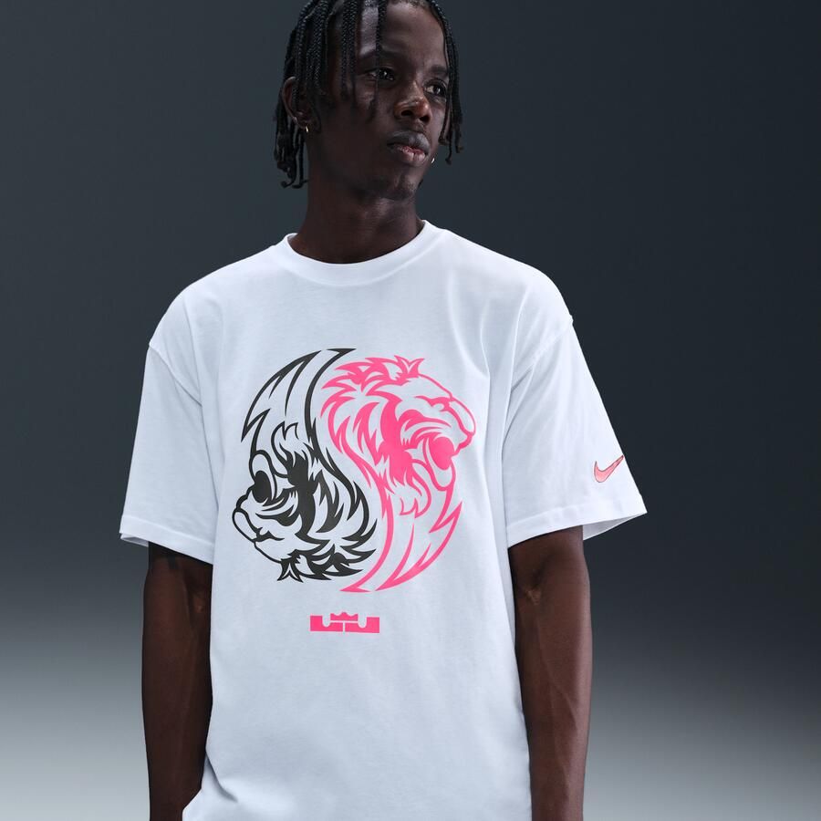 Nike LeBron Max90 T-shirt voor heren Wit - Foto 4