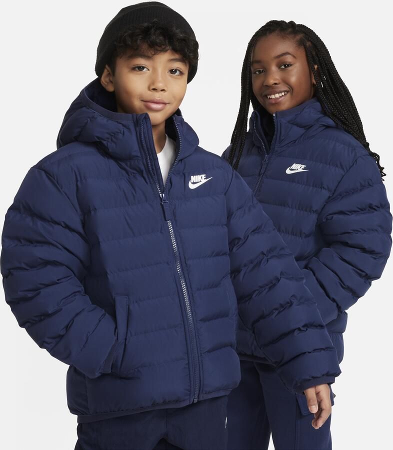 Nike Sportswear Lightweight Synthetic Fill ruimvallend kinderjack met capuchon Blauw - Foto 3