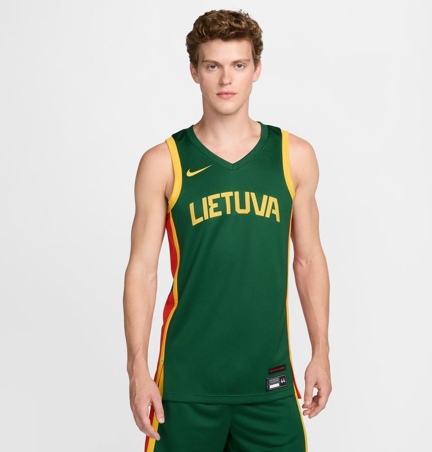 Nike Litouwen Limited Road basketbaljersey voor heren Groen - Foto 4