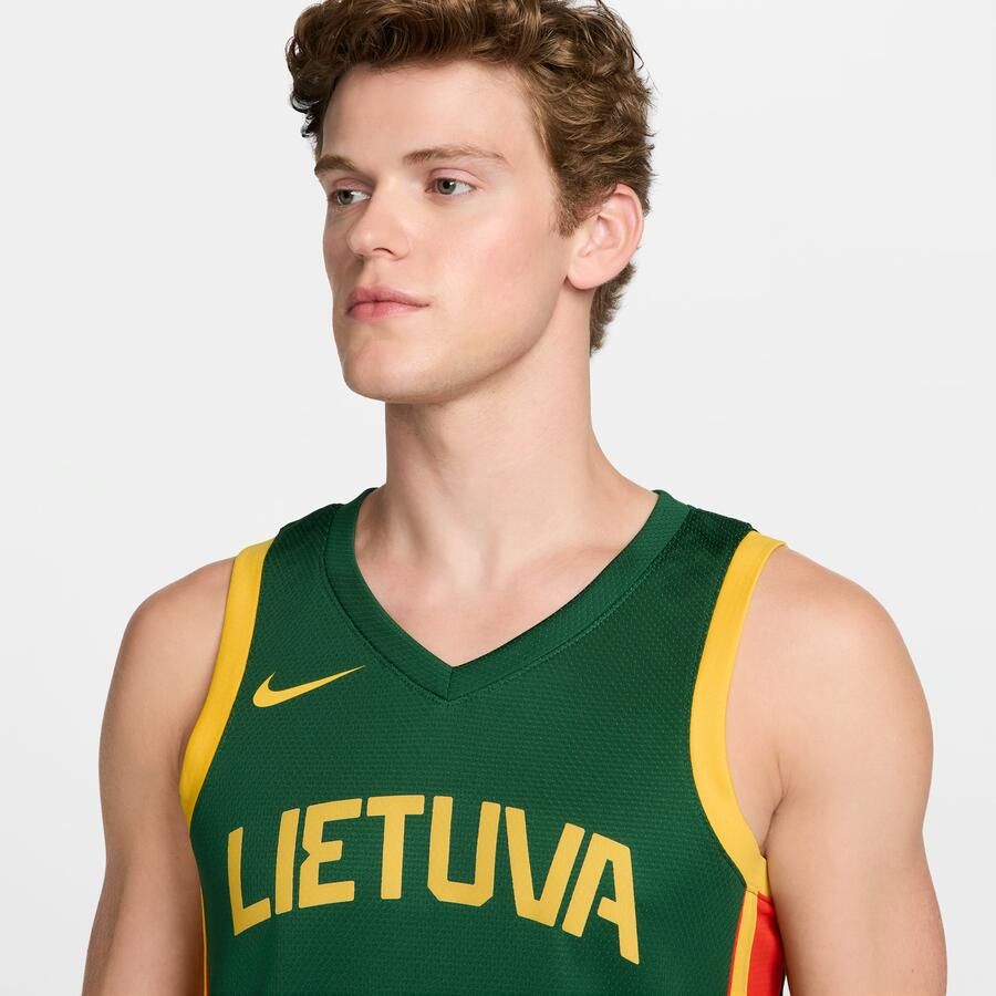 Nike Litouwen Limited Road basketbaljersey voor heren Groen