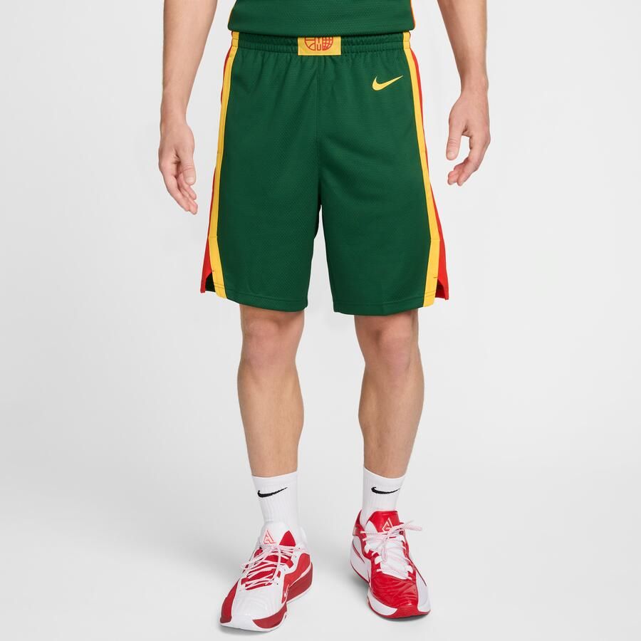 Nike Litouwen Basketbalteam Shorts Groen Rood Multicolor Heren - Foto 4