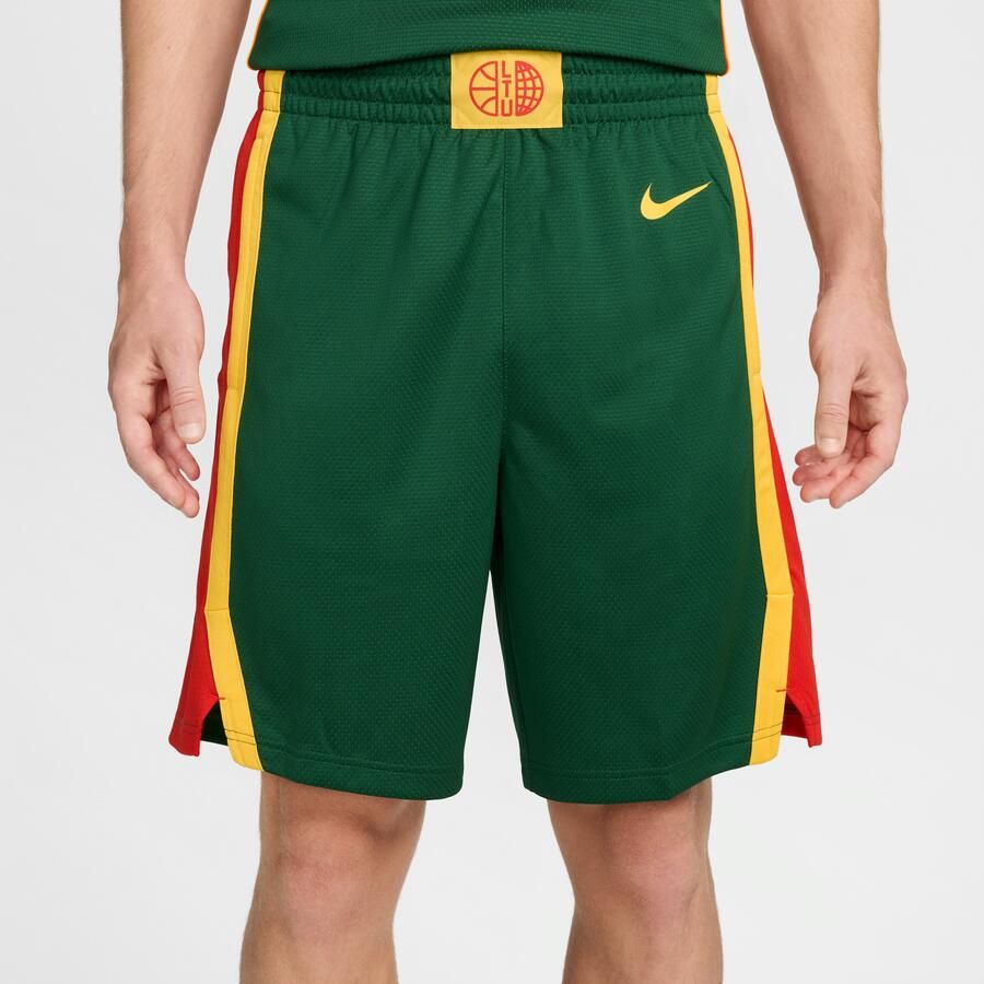 Nike Litouwen Basketbalteam Shorts Groen Rood Multicolor Heren