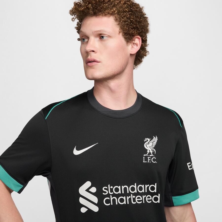Nike Liverpool FC 2024 25 Stadium Uit Dri-FIT replicavoetbalshirt voor heren Zwart