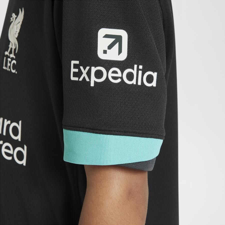 Nike Liverpool FC 2024 25 Stadium Uit Dri-FIT replicavoetbalshirt voor kids Zwart - Foto 2