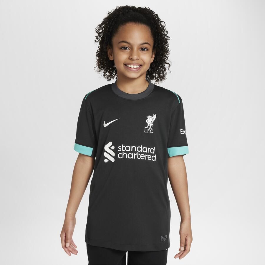 Nike Liverpool FC 2024 25 Stadium Uit Dri-FIT replicavoetbalshirt voor kids Zwart - Foto 3