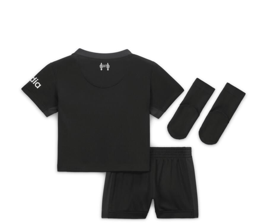 Nike Liverpool FC 2024 25 Stadium Uit driedelig replica-voetbaltenue voor baby's peuters Groen - Foto 3