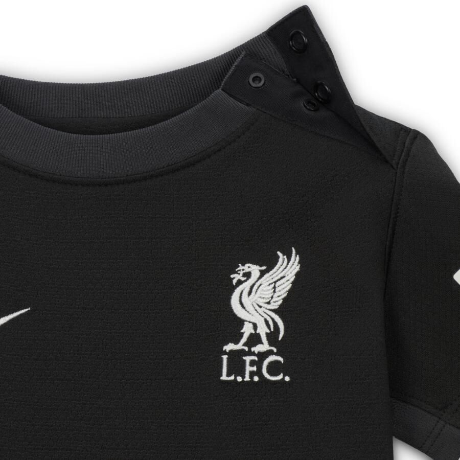 Nike Liverpool FC 2024 25 Stadium Uit driedelig replica-voetbaltenue voor baby's peuters Groen