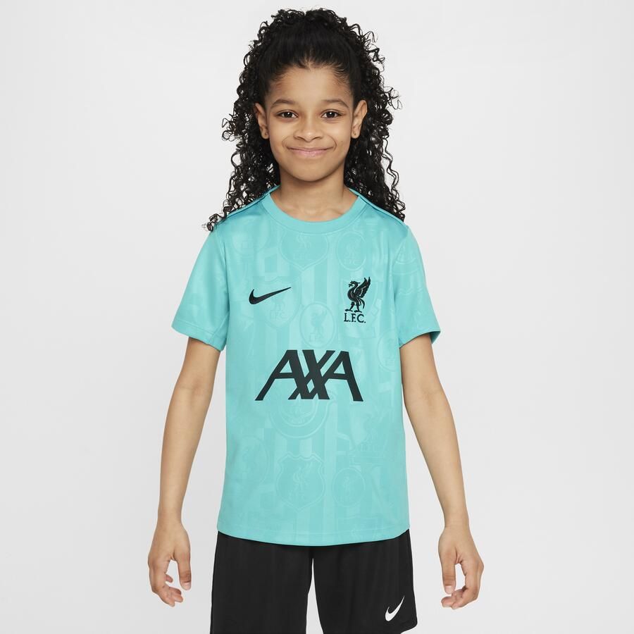 Nike Liverpool FC Academy Pro Dri-FIT warming-uptop met korte mouwen voor kids Groen - Foto 3