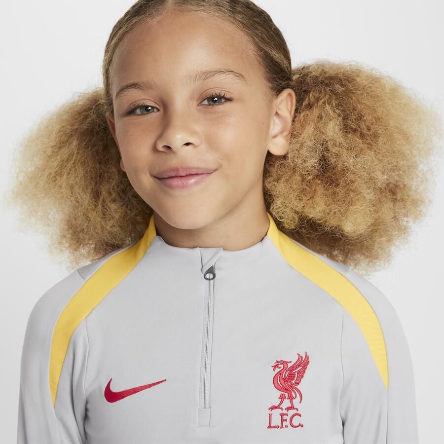 Nike Liverpool FC Strike Derde Dri-FIT voetbaltrainingstop voor kids Grijs