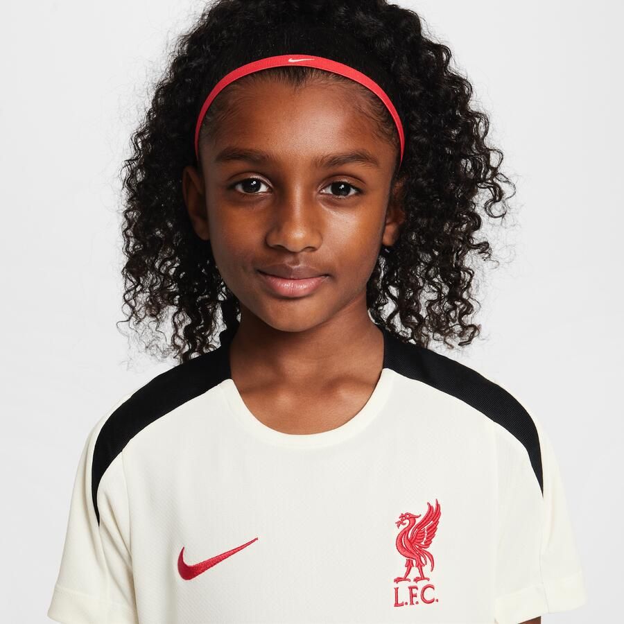 Nike Liverpool FC Strike Special Edition Dri-FIT knit voetbaltop met korte mouwen voor kids Wit