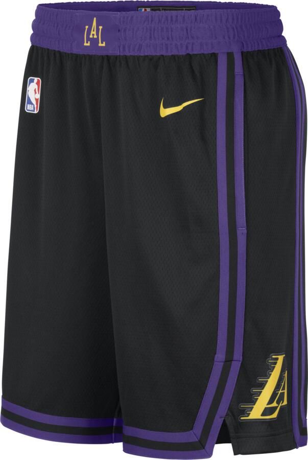 Nike Los Angeles Lakers City Edition 2023 24 Swingman Dri-FIT NBA-herenshorts Zwart