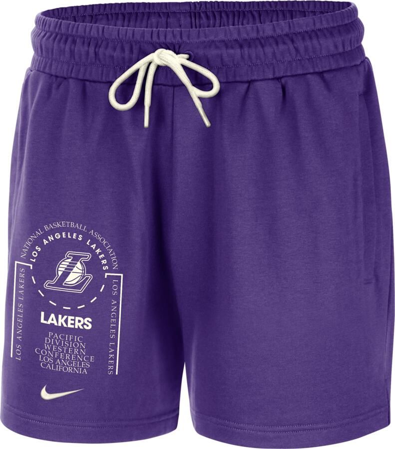 Nike Los Angeles Lakers Club Courtside NBA-fleeceshorts voor heren Paars - Foto 2