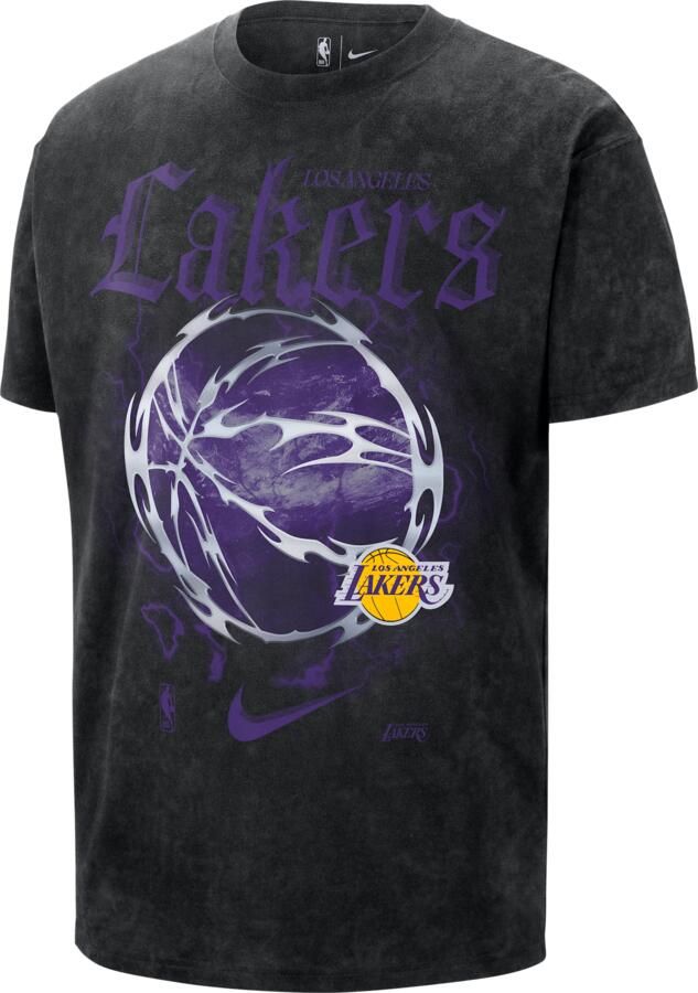 Nike Los Angeles Lakers Courtside 'Halloween' Max90 NBA T-shirt voor heren Zwart - Foto 2