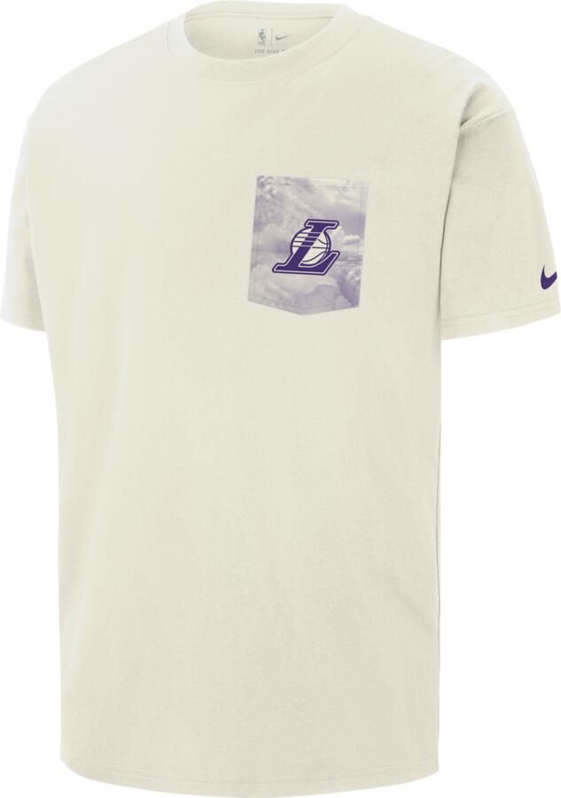 Nike Los Angeles Lakers Courtside Max90 NBA T-shirt voor heren Wit - Foto 3