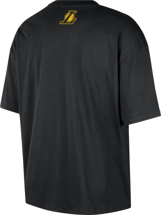 Nike Los Angeles Lakers Courtside NBA shirt met recht design voor heren Zwart