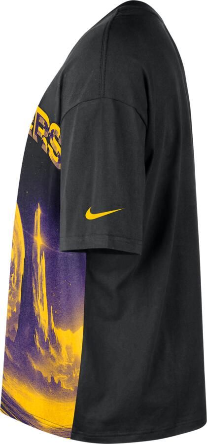 Nike Los Angeles Lakers Courtside NBA shirt met recht design voor heren Zwart - Foto 2