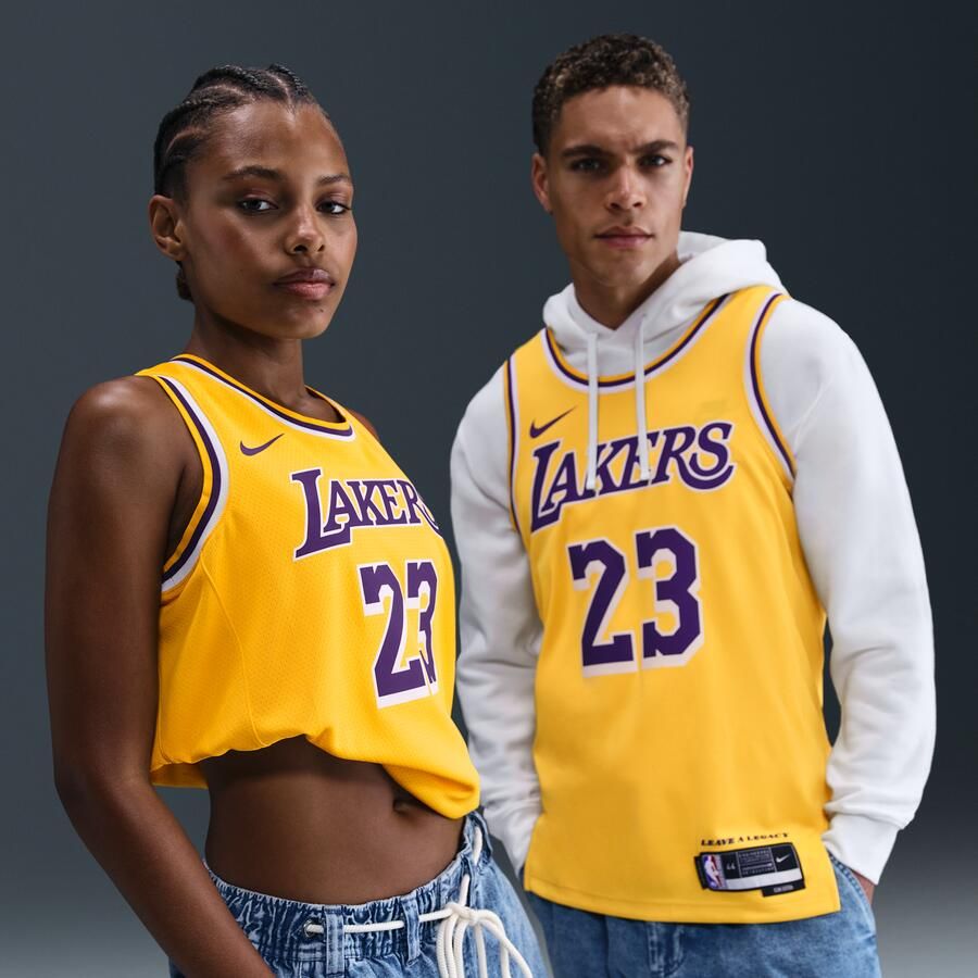 Nike Los Angeles Lakers Icon Edition Dri-FIT Swingman NBA-jersey voor heren Geel - Foto 2