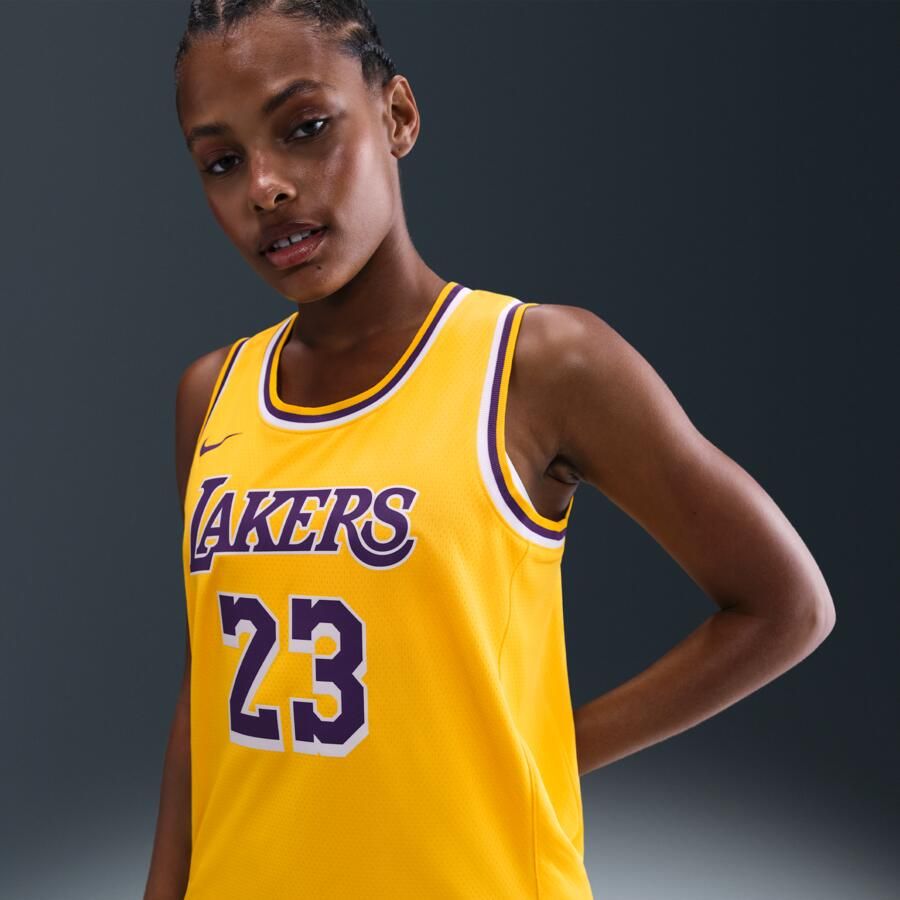 Nike Los Angeles Lakers Icon Edition Dri-FIT Swingman NBA-jersey voor heren Geel - Foto 3