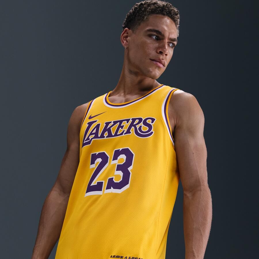 Nike Los Angeles Lakers Icon Edition Dri-FIT Swingman NBA-jersey voor heren Geel - Foto 4