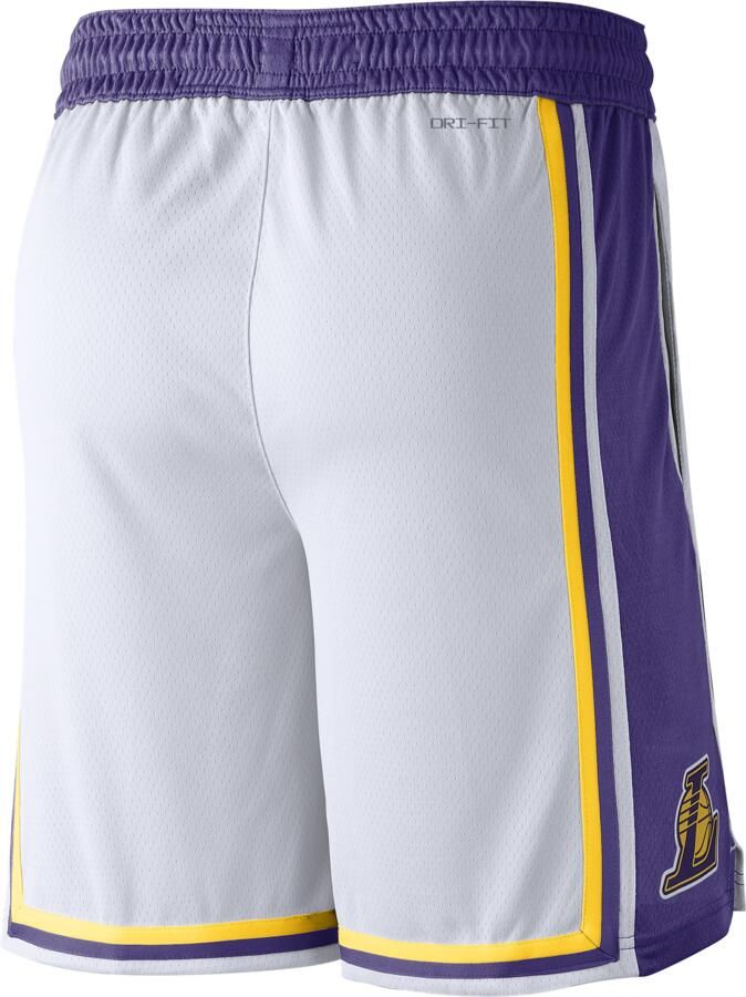 Nike NBA Swingman Basketball Shorts Los Angeles Lakers White Heren - Foto 3