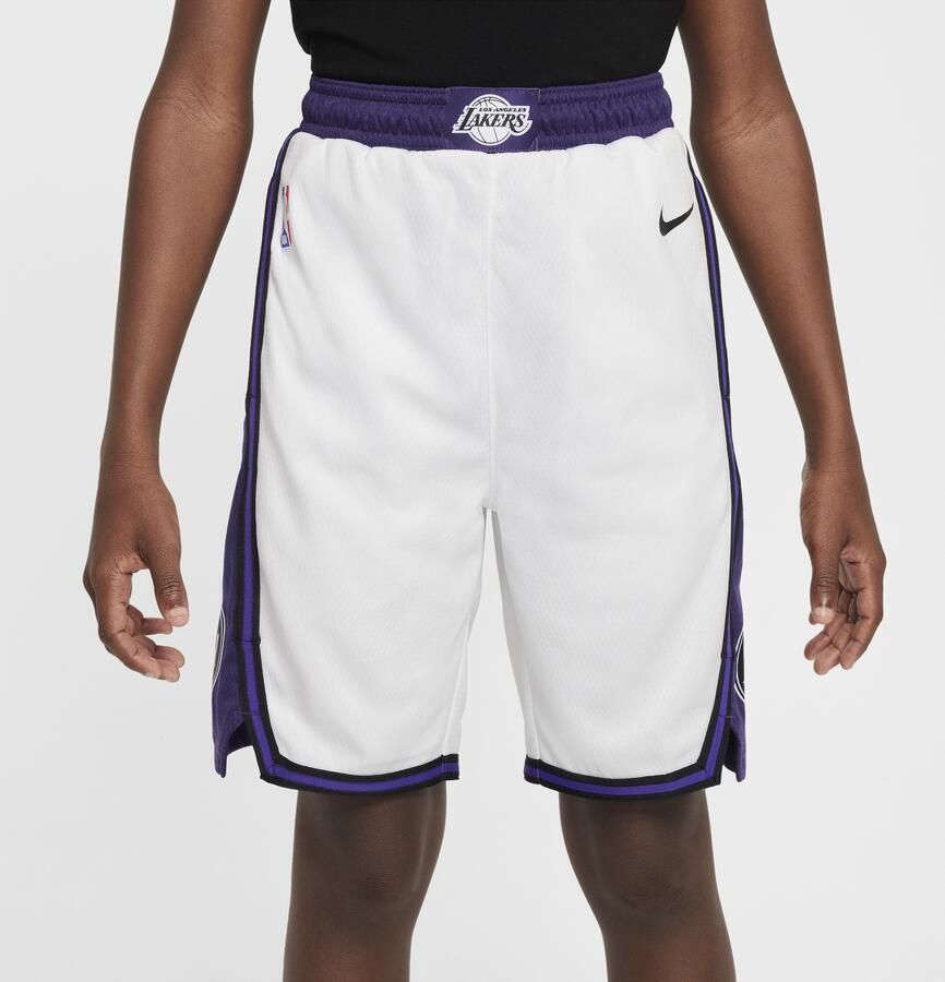 Nike Los Angeles Lakers Swingman NBA-shorts met Dri-FIT voor kids Wit - Foto 4