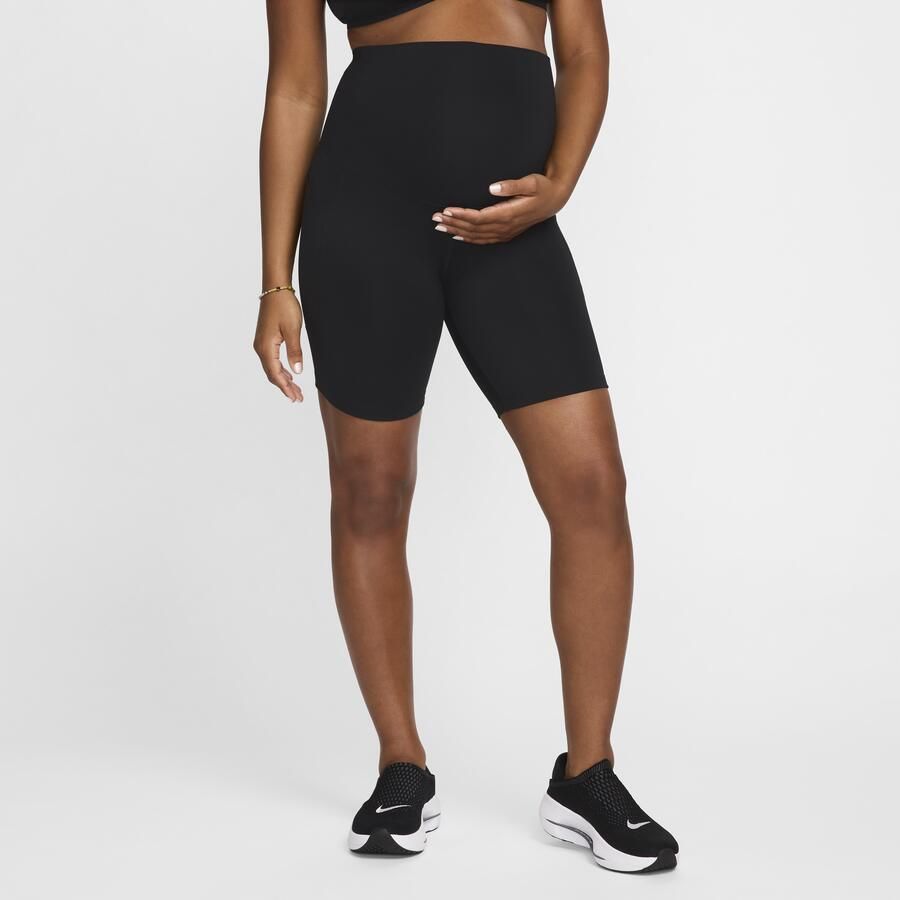Nike (M) One Dri-FIT bikershorts met hoge taille en zakken voor dames (20 cm zwangerschapskleding) Zwart - Foto 2