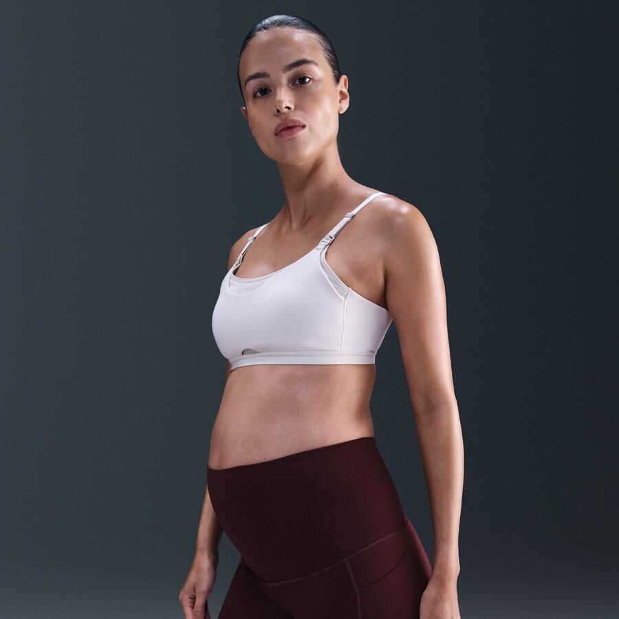 Nike (M) One Dri-FIT bikershorts met hoge taille en zakken voor dames (20 cm zwangerschapskleding) Rood