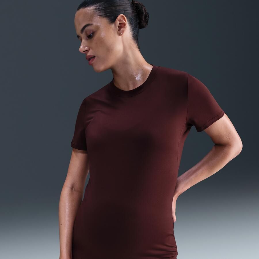 Nike (M) One Dri-FIT Slim-Fit top met korte mouwen voor dames (zwangerschapskleding) Rood - Foto 4