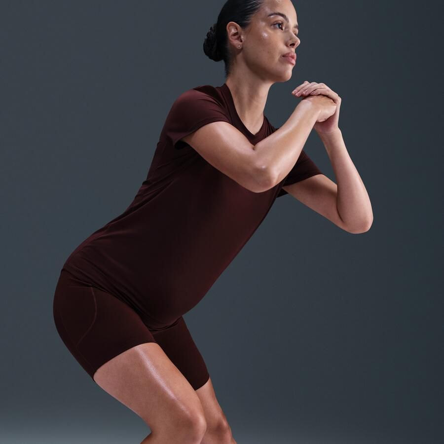 Nike (M) One Dri-FIT Slim-Fit top met korte mouwen voor dames (zwangerschapskleding) Rood - Foto 2