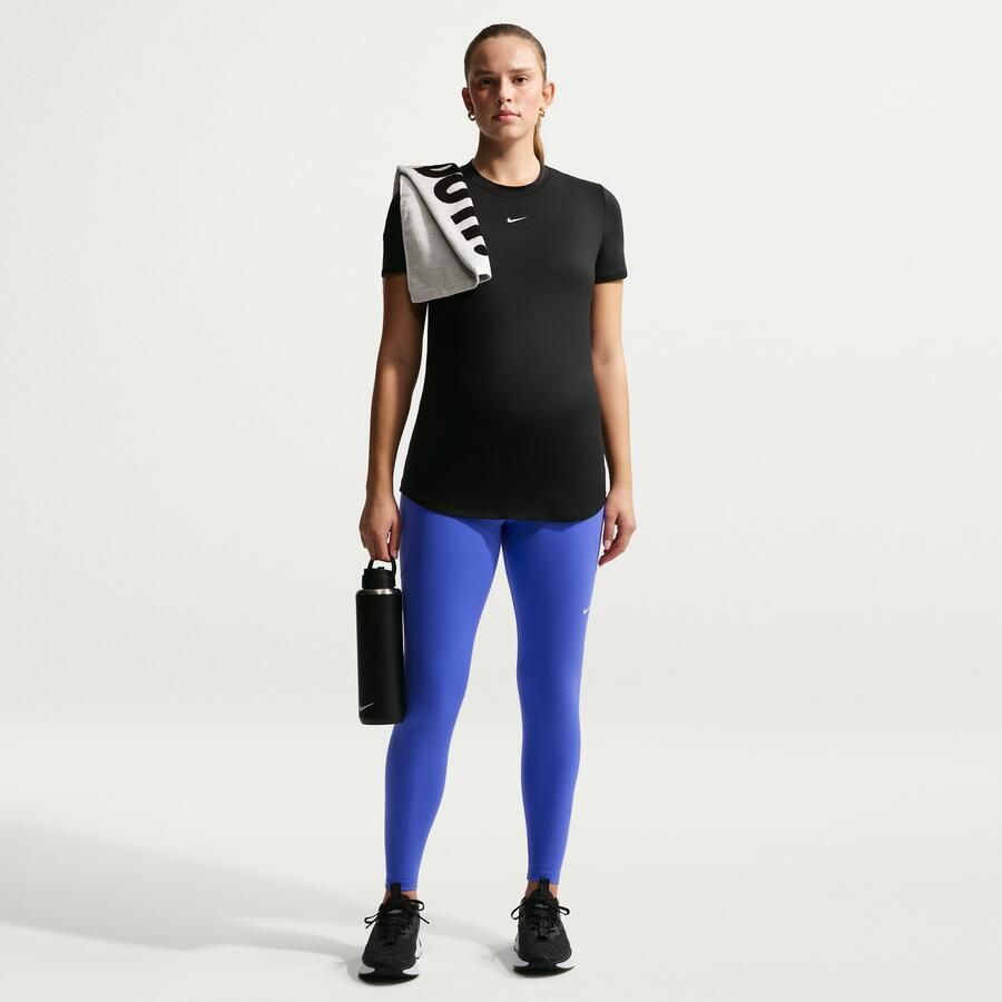 Nike (M) One Dri-FIT Slim-Fit top met korte mouwen voor dames (zwangerschapskleding) Zwart - Foto 2