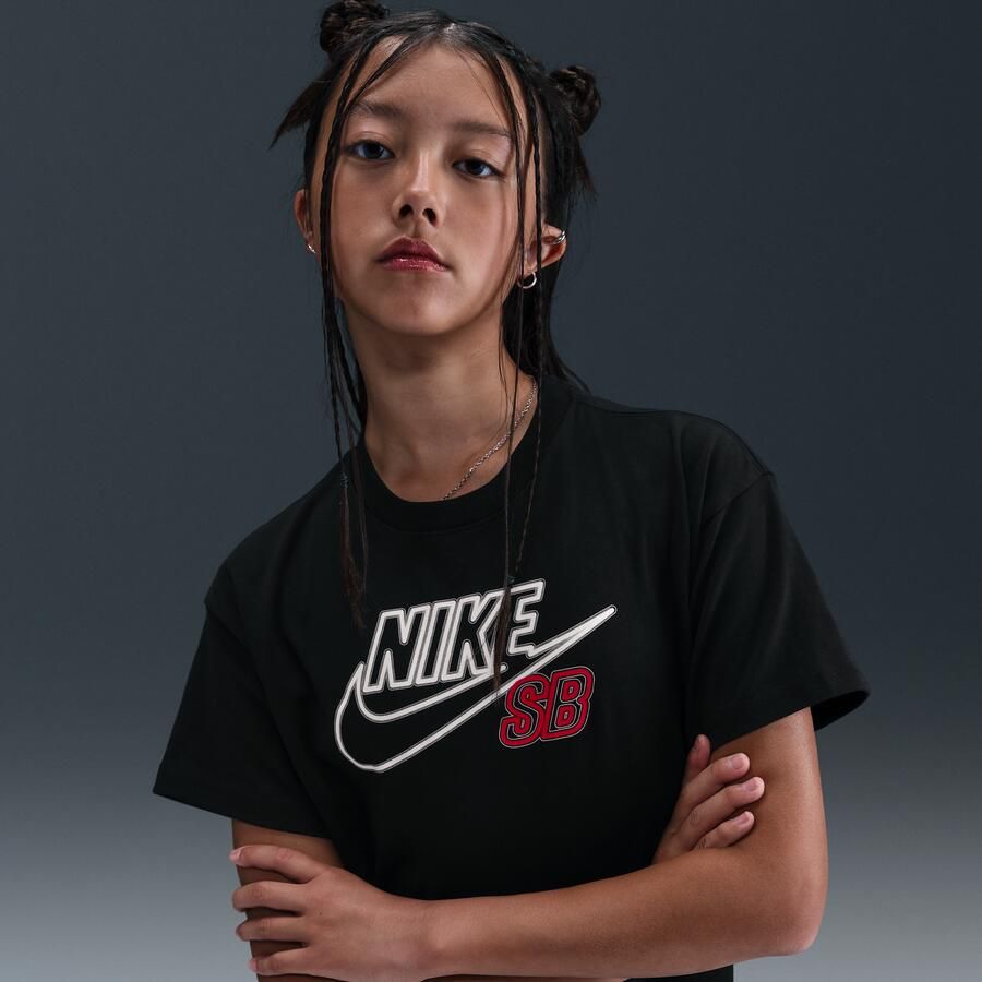 Nike Max90 Skate T-shirt voor kids Zwart - Foto 4