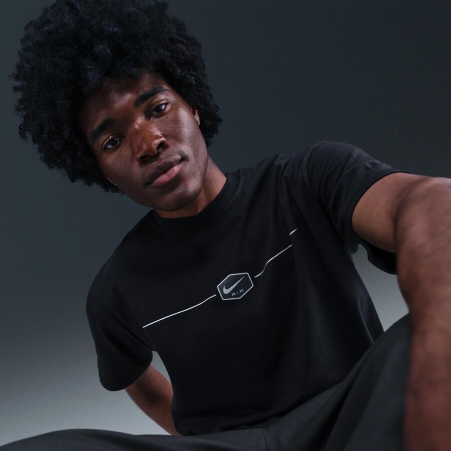Nike Max90 T-shirt voor heren Zwart - Foto 2