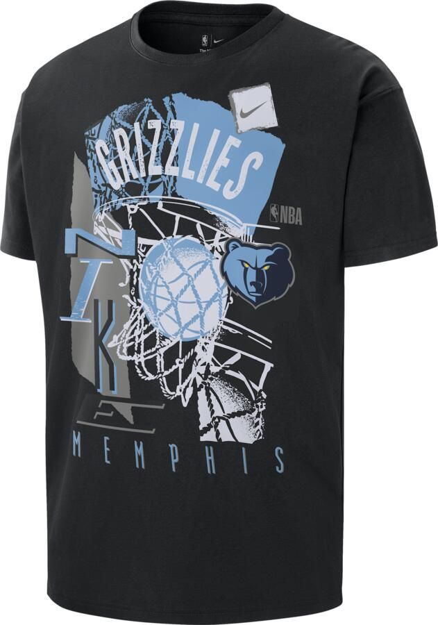 Nike Memphis Grizzlies Courtside NBA Vintage T-shirt voor heren Zwart - Foto 2