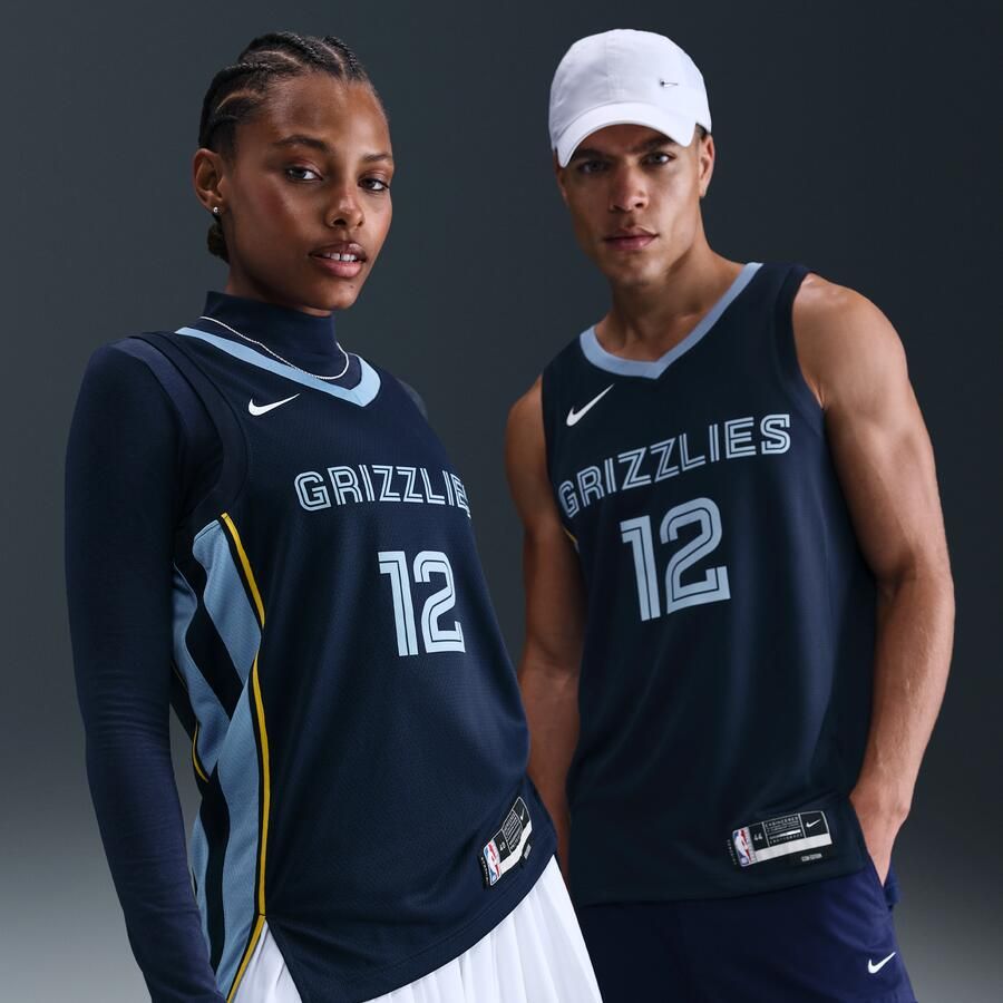 Nike Memphis Grizzlies Icon Edition 2022 23 Dri-FIT Swingman NBA-jersey voor heren Blauw - Foto 2