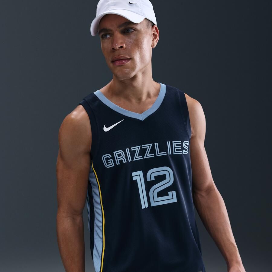 Nike Memphis Grizzlies Icon Edition 2022 23 Dri-FIT Swingman NBA-jersey voor heren Blauw - Foto 4